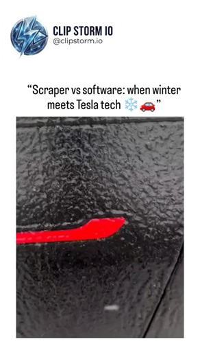 CLIPSTROM.IO on Instagram: "Here’s an Instagram-friendly rewrite (≈150 words): Sleek design meets winter reality ❄️🚗 This 15-second clip says it all: a red scraper vs a frozen Tesla door handle — aka “Tesla vs ice.” While old-school car handles just need a pull, Tesla’s flush handles can turn icy mornings into a small boss battle. When ice builds up around the hinges, even the smoothest tech hits a cold pause. No wonder this moment blew up to nearly a million views in hours — it’s painfully rel