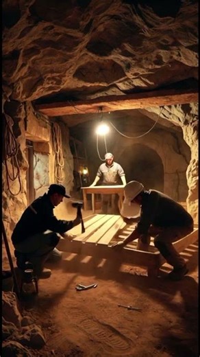 From a dark underground cave to a cozy hidden bedroom… would you sleep here? 🕯️🪨