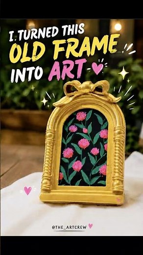 I Turned an Old Mirror Frame into Art 😍✨ | DIY Home Decor Makeover #shorts #viralshort #diy