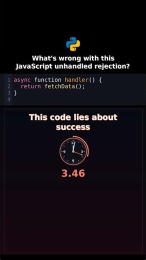 Whats wrong with this JavaScript unhandled rejection? #javascriptreliability