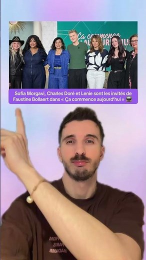 Sofia, Charles and Lenie are Faustine Bollaert's guests on "Ça commence aujourd’hui" 📺