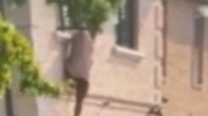 Moment off-duty NYPD cop jumps out window to escape her husband