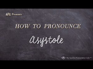 How to Pronounce Asystole (Real Life Examples!)