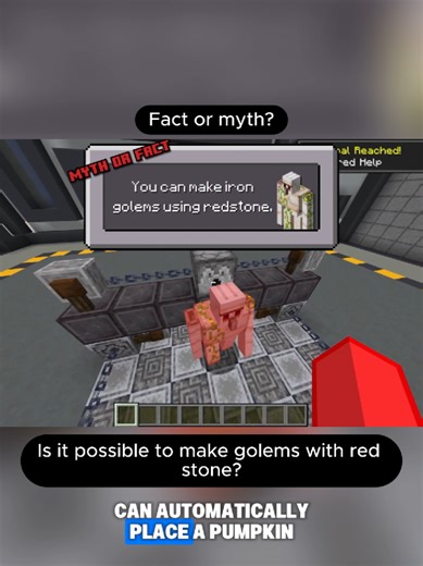 Is it possible to make golems with redstone in Minecraft? #game #minecraft #minecraftredstone #golems #minecrafttutorial