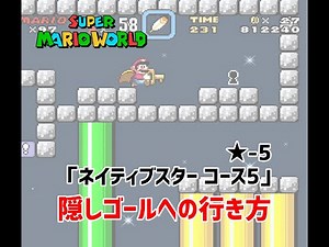 【スーパーマリオワールド】「ネイティブスター コース5」隠しゴールへの行き方