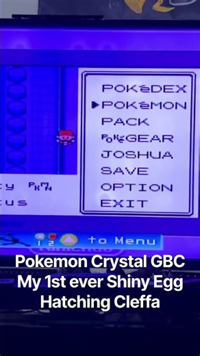 Pokemon Crystal GBC - 1st ever Shiny Egg Hatching! It’s Cleffa