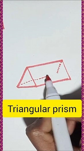 How to draw a triangular prism #3d #3dshape #3dshapes #ytshorts yt