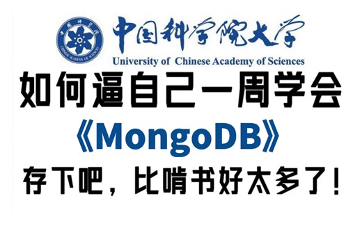 B站强推！2024天花板级MongoDB数据库教程，通俗易懂，零基础绝对友好！刷到就是在提醒你，快来学！