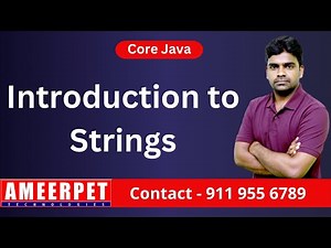 Introduction to Strings in Java | By Srinivas | Ameerpet Technologies