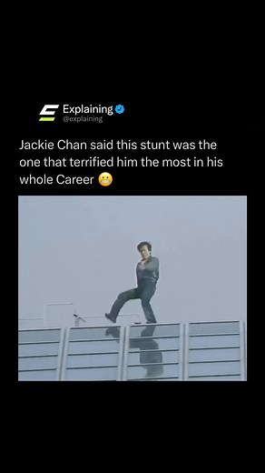 Explaining on Instagram: "Follow (us) @Explaining to learn something NEW every day 🧠‼️ In Jackie Chan’s 1985 film Police Story, he performed one of the most dangerous stunts in movie history — sliding down the side of a shopping mall atrium on a pole covered in lights. ⚡🏢 The pole was wrapped in live electrical bulbs, which burned his hands and shocked him as he slid nearly five stories before crashing through glass and landing on a metal kiosk below. Chan suffered serious injuries — including