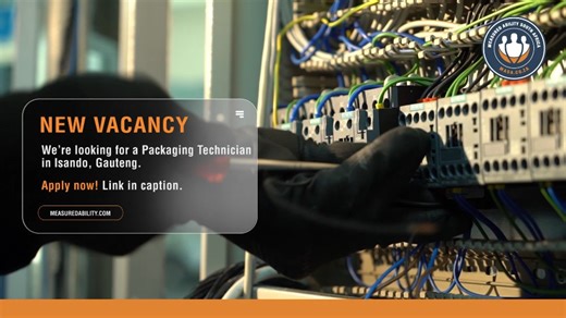 We are looking for a Packaging Technician in Isando, Gauteng. If this opportunity excites you and you’d like to learn more, we encourage you to apply! Simply visit https://measuredability.com/jobs/, search for “Packaging Technician” and submit your CV today. Our client based in Isando is looking for a Packaging Technician. The Packaging Technician will acquire and maintain a working knowledge and understanding of all control systems, including PLC’s. Requirements: Education: • Grade 12 or equiva