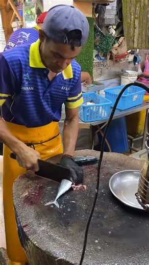 INSANE Skipjack Tuna Cutting Skills! Professional Fish Cutter at Work 😱 #shorts #shortvideo #viral
