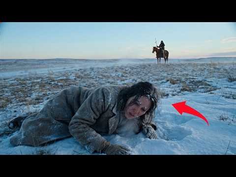 apache solitario encuentra a una joven respirando por última vez en la nieve… hasta que