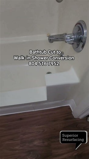 Turning a bathtub into a walk-in shower - Fredericksburg VA #bathtubshowerconversion #tubtoshower