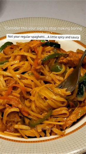Spicy & Saucy Spaghetti Recipe | Easy & Delicious Pasta #Shorts