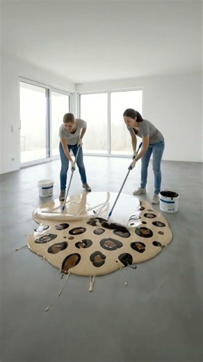 Leopard Epoxy Floor Transformation 🐆 | Satisfying Resin Process Step by Step.MUST WATCH.