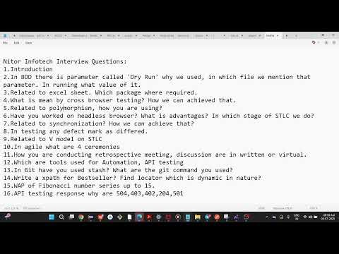 Nitor Infotech QA Interview Questions | For 3–5 Years Experience | 2025 Latest
