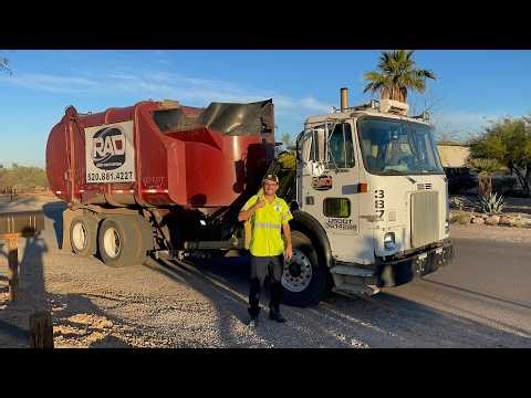 Waste Connections of Arizona (RAD) Revving CP Python With a Filmer Behind the Wheel