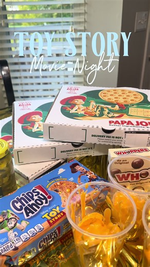 Looking for a fun way to spend time with the family? Plan a themed movie night ❤️ this was soooo fun to set up and the kids loved it! #toystory #movienight #familyfun #movienightideas #fypシ゚viral