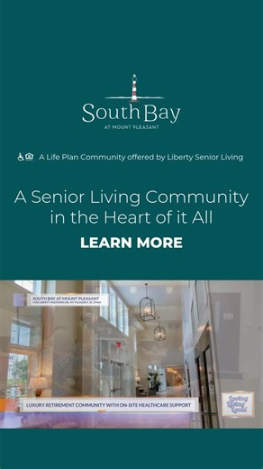 Discover Independent Living surrounded by the natural beauty of Mount Pleasant’s Lowcountry. Stroll serene waterfront walking paths, enjoy coastal breezes on Sullivan’s Island or kayak at Palmetto Islands County Park — it's all just minutes away. Here, every day brings adventure, relaxation and endless opportunities to explore the outdoors. | South Bay at Mount Pleasant | Facebook
