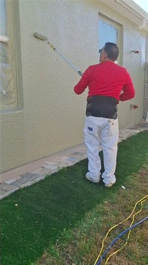 Using the spray and back roll method is one of the best techniques for exterior