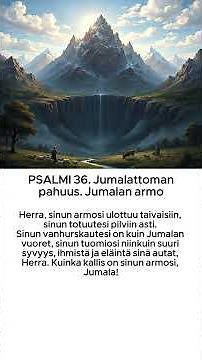 036 PSALMI Jumalattoman pahuus, Jumalan armo #psalmi #usko #gospel #worship #musiikki #ylistys