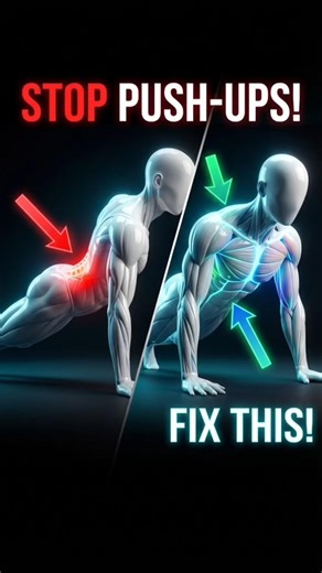 Stop Doing Push-Ups Like This ❌ Fix Your Back Pain Instantly!