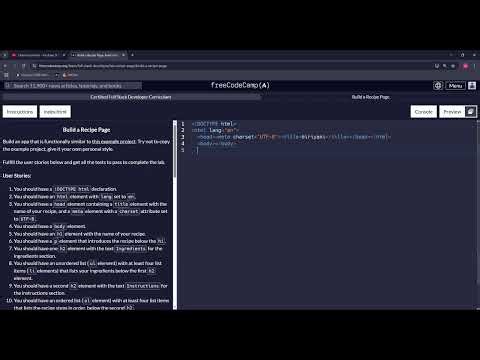 build a recipe page freecodecamp. web dev curriculum (part-6)