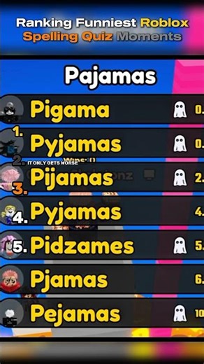 Ranking Funniest Roblox Spelling Quiz Moments #roblox #shorts