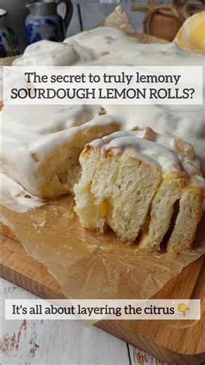 Sourdough Lemon Rolls to try this summer! #summersourdough #lemon rolls #sweetsourdoughrolls