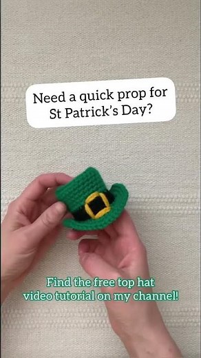 Free Top Hat Tutorial for St. Patrick’s Day | #amigurumi #crochet #yarn