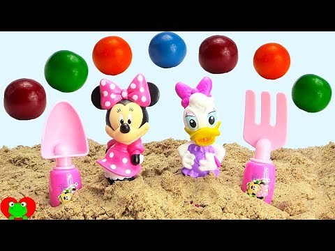 Kids Toy Videos Minnie Mouse and Daisy Learn Colors with Gumball Surprises