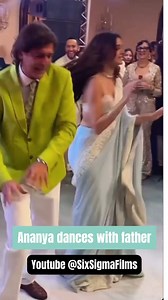 Watch Ananya Panday groove with her father Chunkey Panday and brother while SRK cheers them on 💜⭐️💫#AnanyaPanday #ShahRukhKhan #Bollywood #Viral #Trending #ChunkyPanday #indianwedding | Six Sigma Films