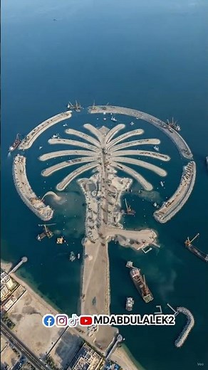 How Dubai Built Palm Jumeirah 🌴 | World's Largest Artificial Island Construction. #palmjumeirah