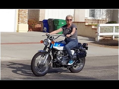 1968 & 1969 Honda 350 CL Motorcycles, candy blue / orange