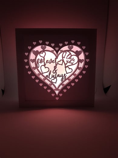 För alltid och alltid älskar jag dig shadow box SVG PDF PNG pappersklippning direkt nedladdning mall Klipp fil 8x8 10x10 12x12 Alla hjärtans dag hjärta - Etsy Sverige