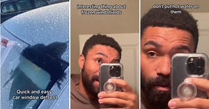 Man shares the correct and safest way to defrost a car's windshield in winter and it's not hot water