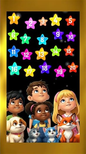 counting 20 colourful stars #counting #staylittlechannel #learning