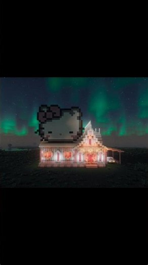 Minecraft tutourial : How to build a HelloKitty Cafe in Minecraft #minecraft #minecraftbuilding