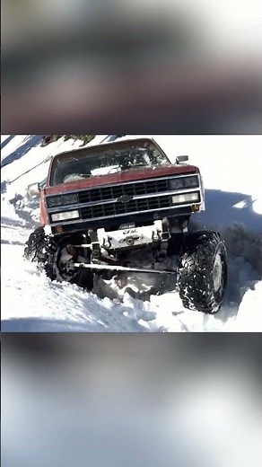 Deep Snow Wheeling in our Turbo Diesel 83 K5 Blazer! #squarebody #chevy #automobile #offroad