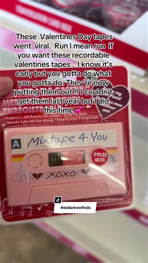 Dollar Tree Recordable Tapes for Valentine's Day