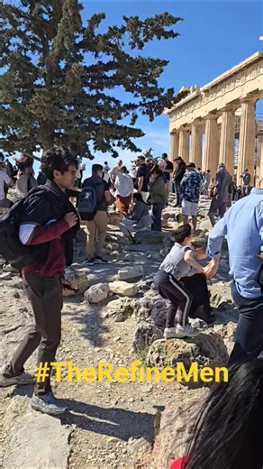 Approaching the ancient Acropolis in Athens, Greece.