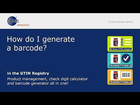 How do i generate a barcode in the GTINRegistry (Tutorial)