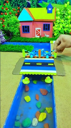 Building a Strong and Solid Bridge for a Mini Tractor and Loaded Trailer to Cross Safely