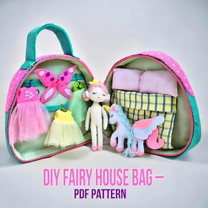Felt Fairy Dollhouse Sewing Pattern: DIY Travel Toy Bag (PDF Tutorial - Etsy