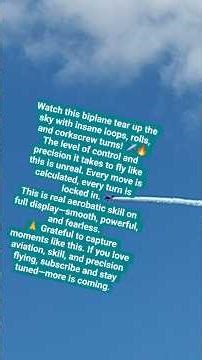 Biplane loops & corkscrews—insane aerobatics 🔥✈️ Pure control! #Shorts