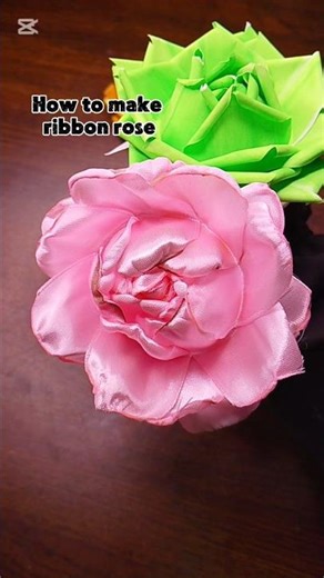 Satin Ribbon Rose Tutorial🌹| how to make Ribbon Rose✨Step by step tutorial | #art #craft #shorts