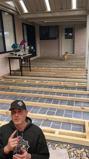 How to Install Decking Over a Slab #shorts