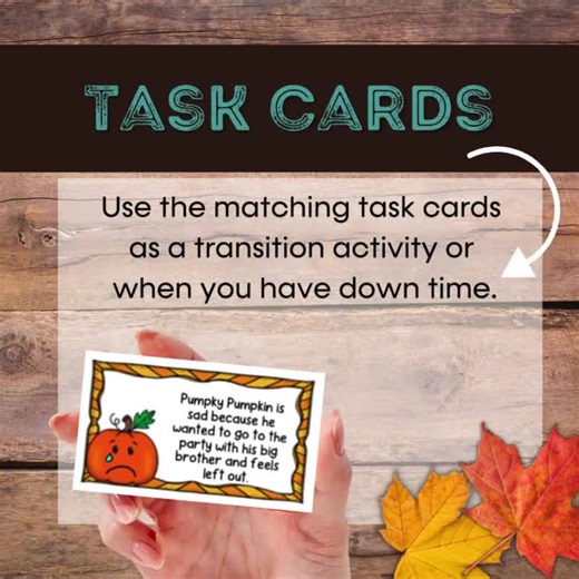Pumpkin Emotion Matching Calm Down Activity Coping Skills Game - SEL Activities - Etsy