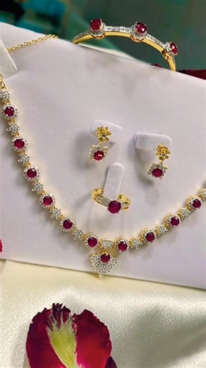 ပတ္တမြားsetလေးရဲ့အလှ #design #ruby #necklace